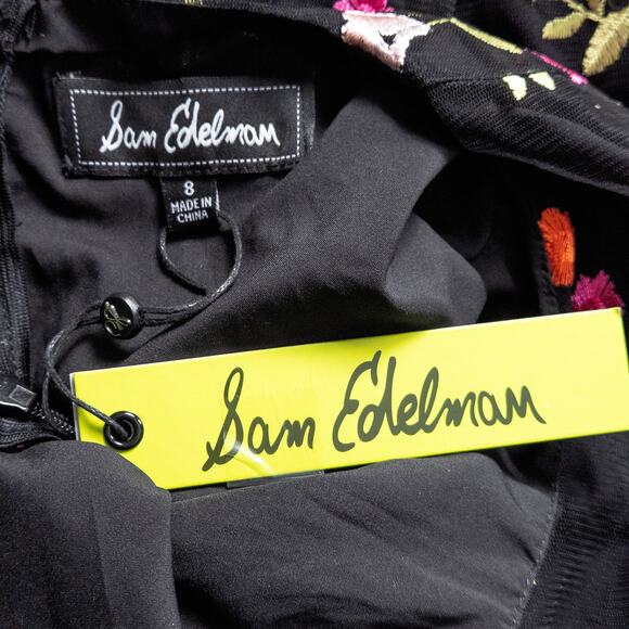 NEW Sam Edelman Women’s Dress Garden Party Summercore Embroidered Sheer Ruffle 8 - Picture 9 of 10